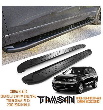 CHEVROLET CAPTIVA C100/C140 SOMA MODEL YAN BASAMAK SİYAH 173 CM 2006-2016 UYUMLU