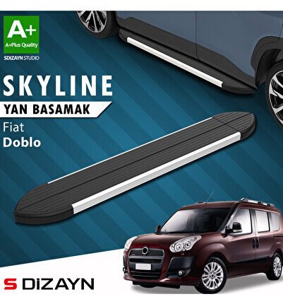 Fiat Doblo 2 Skyline Aluminyum Yan Basamak 193 Cm 2010-2022 A+ Kalite FI-DB2-YBS-SKY-AL-193