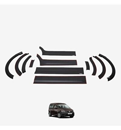 Volkswagen Caddy 2010-2015 Uyumlu Yedek Parça Dodik Set 12 Parça Kısa Şase Sol Sürgü