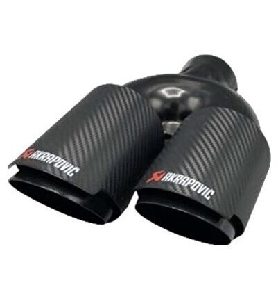 Üniversal Karbon Akrapovic Egzoz Ucu Açılı Çift Çıkış Sol 76x110 020-033L