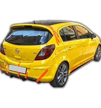 Opel Corsa D 4 Kapı Spoiler Boyasız Fiber  Uyumlu