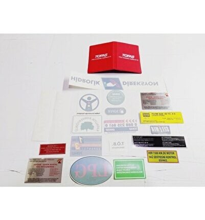 Tofaş Etiket Takımı Seti Komple Paket Tofaş Ruhsat Opar Tofaş Sticker Seti