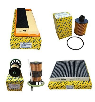 Fiat Egea Euro 5 1.3 Multijet Filtre Bakım Seti 2016-2020 Model 95 Bg Karbon 4lü Uyumlu
