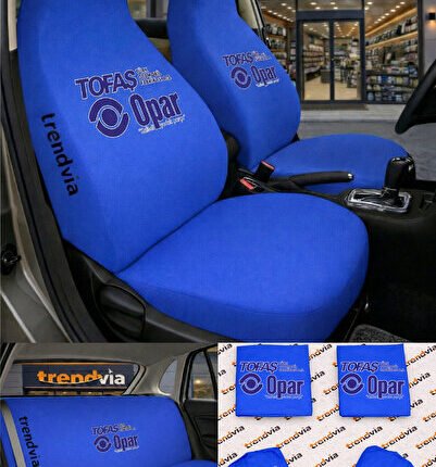 Opar Logolu Oto Koltuk Kılıfı Ön Arka Set – Penye Likralı Universal Koltuk Koruyucu Servis Kılıfı
