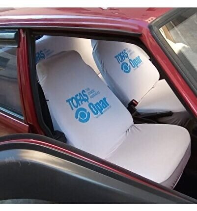 Beyaz Yazılı Koltuk Kılıfı