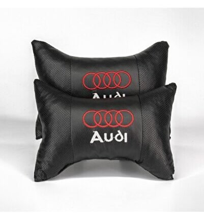 Audi Lüx Deri Boyun Yastığı 2 li