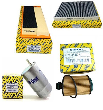 Punto 1.3 Multijet Euro 5 Bakım Seti 4lü Karbonlu