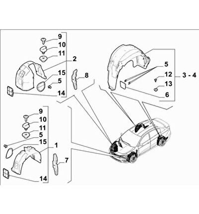 Fiat 52098866 Davlunbaz Arka Sol Egea