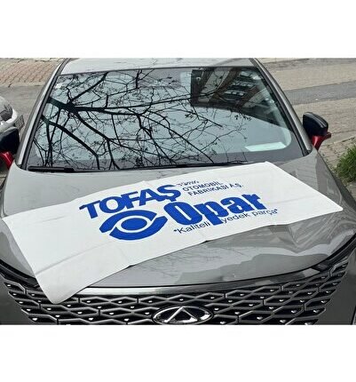 Tofaş Oto Serisine Uyumlu Beyaz Tofaş Opar Yazılı 1. Kalite Arka Koltuk Sırt Havlusu