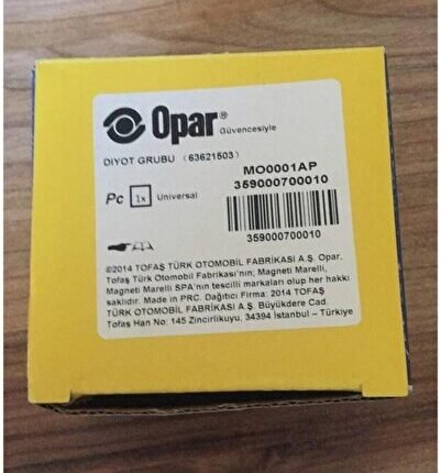 Altarnatör Dıyot Gurubu Tarak Dıyot 63621503 - 359000700010