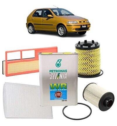 Fiat Palio 3plus Filtre Bakım Seti 1.3 Jtd Multijet Selenia Petronas Yağlı 2003-2012 Kit1529c