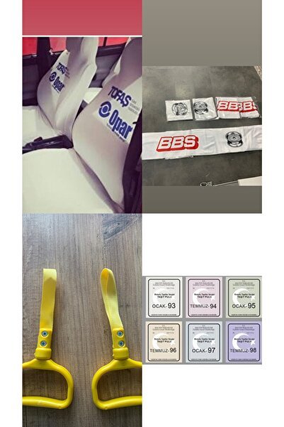 1_org_zoom-31048.jpg Tofaş Opar Beyaz Kılıf - Bbs Torpido Havlusu - Sarı Elçek Tutamaç - Vergi Pulu - Görsel 1