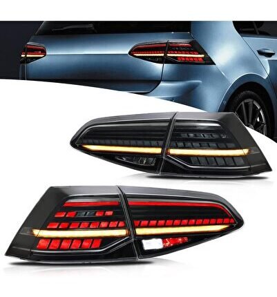 VW GOLF 7 2014-GOLF 7.5 DİZAYN FÜME SMOKE LEDLİ ARKA STOP LAMBASI