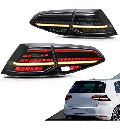 VW GOLF 7 2014-GOLF 7.5 DİZAYN FÜME SMOKE LEDLİ ARKA STOP