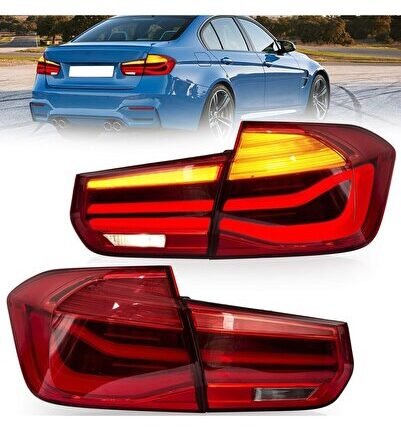 bmw f30 lcı dizayn kırmızı ledli stop
