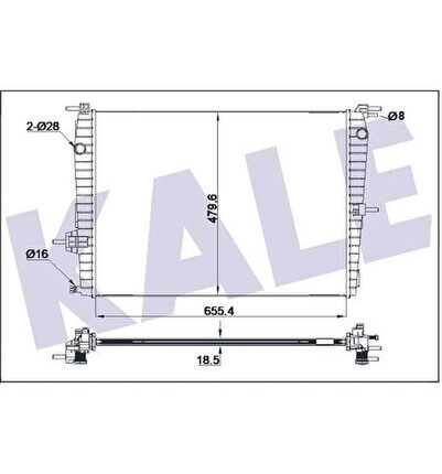 0559011AB Su Radyatörü Megane III 08- 1.6 Scenic 08- 1.6 16V Fluence 08- 1.6 1 Sıra Alb Sıstem