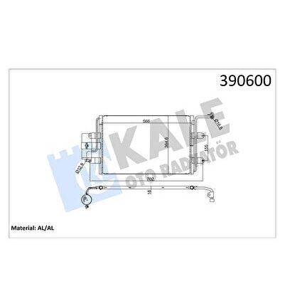 KLIMA RADYATORU (VW GOLF 98-06 AUDI A3 97-03 SEAT LEON 00-06 SKODA OCTAVIA 97-00)