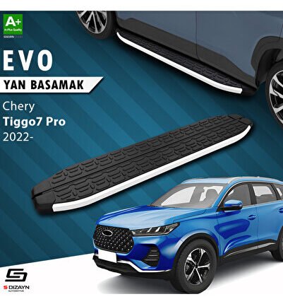 S-Dizayn Chery Tiggo7 Pro Evo Aluminyum Yan Basamak 183 Cm 2022 Üzeri A+ Kalite