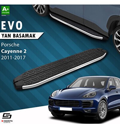 S-Dizayn Porsche Cayenne 2 Evo Krom Yan Basamak 193 Cm 2011-2017 A+ Kalite