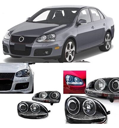 VW JETTA MK5 2005-2010 Bİ XENON ÖZELLİKLİ KROM R32 ÖN FAR