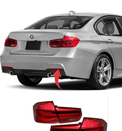 bmw f30 lcı dizayn kırmızı led stop