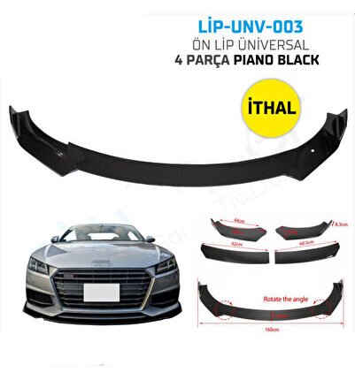 Kia Magentis Uyumlu RC 4 Parça Piano Black Tampon Eki İthal Ön Lip