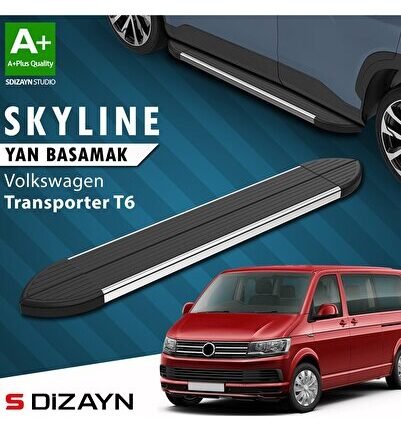 S-Dizayn VW Transporter T6 Kısa Şase Skyline Krom Yan Basamak 213 Cm 2015-2019 A+ Kalite