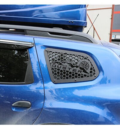Dacia Duster Metal Kelebek Cam Kaplama Vizör 2 Parça 2018-2024 Yıl Aralığı Uyumlu