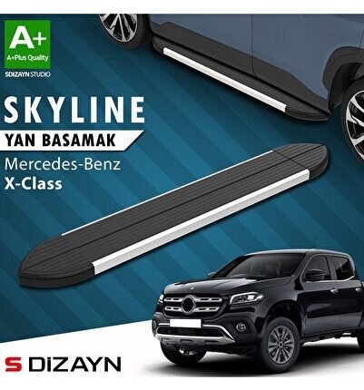 S-Dizayn Mercedes X-Class Skyline Aluminyum Yan Basamak 203 Cm 2018-2020 A+ Kalite