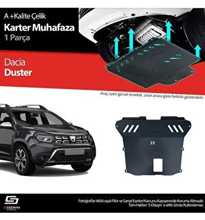 S-Dizayn Dacia Duster Çelik Karter Muhafaza 2018-2023 A+ Kalite
