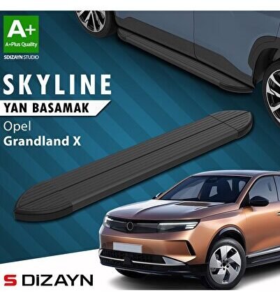 S-Dizayn Opel Grandland X 2 Hybrid Skyline Siyah Yan Basamak 183 Cm 2024 Üzeri A+ Kalite