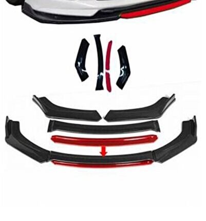 Lexus LS 4 Parça Kırmızı Ön Ek Piano Black Lip