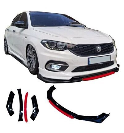 Volvo 340 4 Parça Kırmızı Ön Ek Piano Black Lip