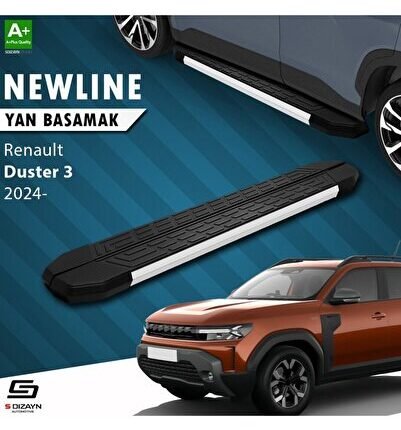 S-Dizayn Renault Duster 3 NewLine Aluminyum Yan Basamak 183 Cm 2024 Üzeri A+ Kalite
