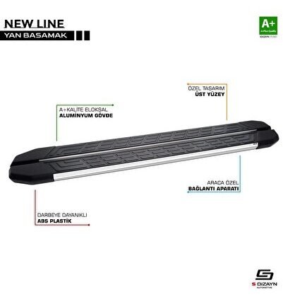 Opel Antara Uyumlu Newline Krom Yan Basamak 183 Cm 2006-2015
