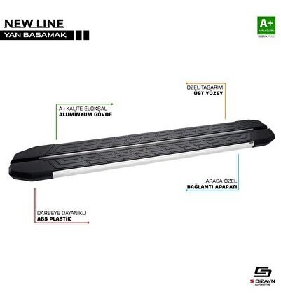 Kia Xceed Uyumlu Newline Alüminyum Yan Basamak 183 Cm 2019 Üzeri