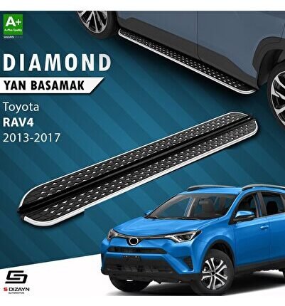 S-Dizayn Toyota Rav 4 4 Diamond Krom Yan Basamak 173 Cm 2013-2017