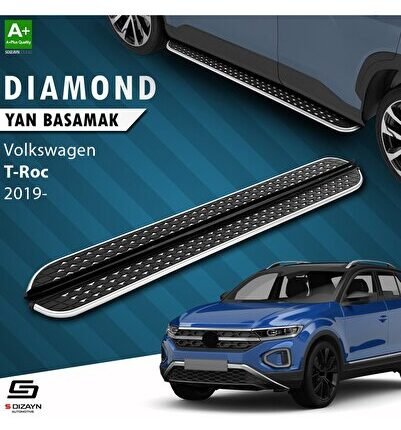 S-Dizayn VW T-Roc Diamond Krom Yan Basamak 173 Cm 2019 Üzeri