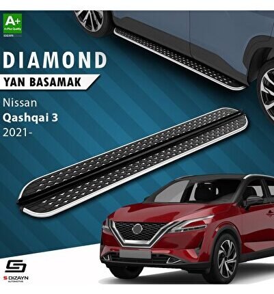 S-Dizayn Nissan Qashqai 3 Diamond Krom Yan Basamak 173 Cm 2021 Üzeri