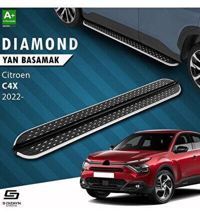 S-Dizayn Citroen C4 X Diamond Krom Yan Basamak 183 Cm 2022 Üzeri