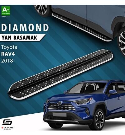 S-Dizayn Toyota RAV 4 5 Diamond Krom Yan Basamak 173 Cm 2018 Üzeri