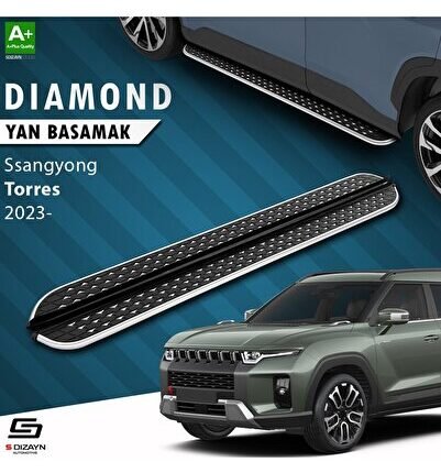 S-Dizayn Ssangyong Torres Diamond Krom Yan Basamak 183 Cm 2023 Üzeri