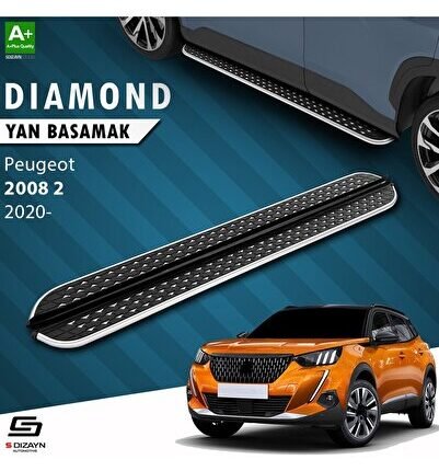 S-Dizayn Peugeot 2008 2 Diamond Krom Yan Basamak 183 Cm 2020 Üzeri
