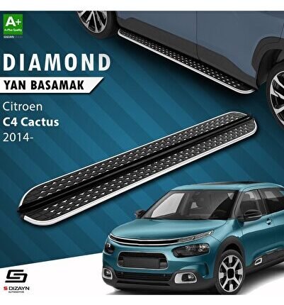 S-Dizayn Citroen C4 Cactus Diamond Krom Yan Basamak 183 Cm 2014 Üzeri