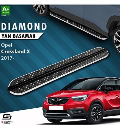 S-Dizayn Opel Crossland X Diamond Krom Yan Basamak 173 Cm 2017 Üzeri