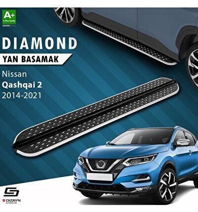 S-Dizayn Nissan Qashqai 2 Diamond Krom Yan Basamak 173 Cm 2014-2021