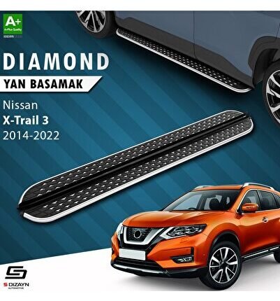 S-Dizayn Nissan X-Trail T32 Diamond Krom Yan Basamak 183 Cm 2014-2022