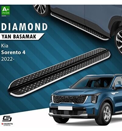 S-Dizayn Kia Sorento 4 Diamond Krom Yan Basamak 183 Cm 2022 Üzeri