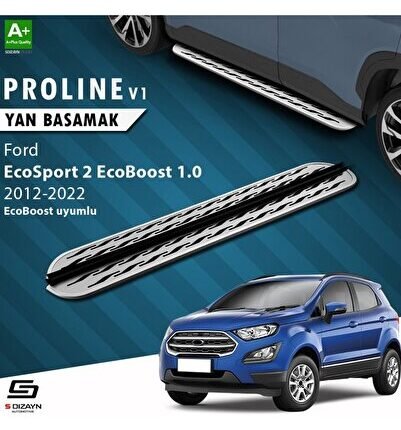 S-Dizayn Ford EcoSport 2 Ecoboost EcoBoost 1.0 OEM Still Pro V2 Aluminyum Yan Basamak 173 Cm 2012-20