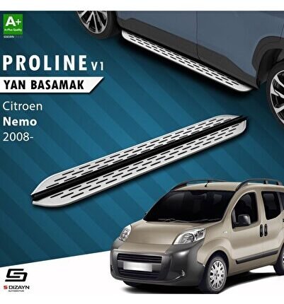 S-Dizayn Citroen Nemo OEM Still Pro V1 Aluminyum Yan Basamak 173 Cm 2008-2017
